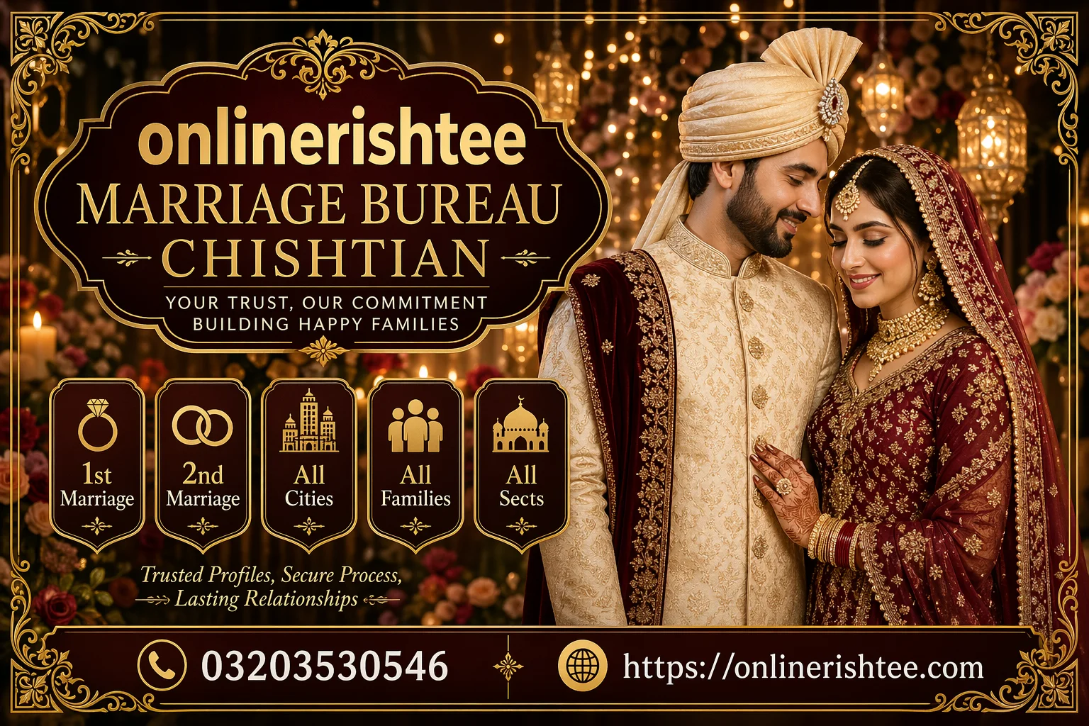Famous Marriage Bureau Chishtian with 100% Secure Process